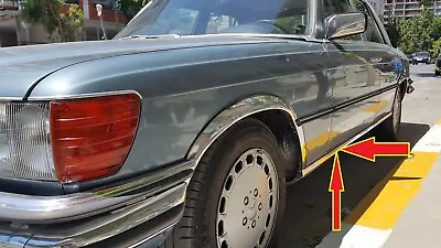 Mercedes Benz W116 ROCKER PANEL MOULDINGS + CLIPS 280S 280SE 350SE 450SE • $150