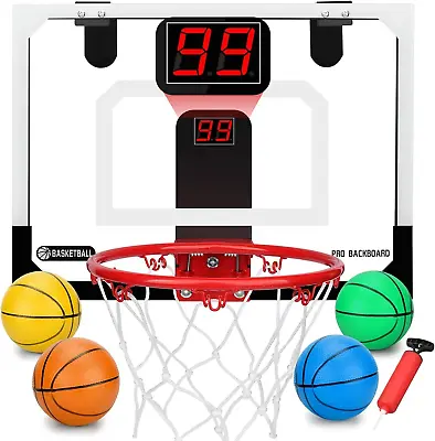 Mini Basketball Hoop For Kids  Over The Door Basketball Hoop With 3 Replacement • $34.69