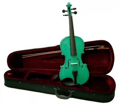 Merano 1/16 Violin With Case Bow Rosin For Student Beginner Gift - Green • $69.99