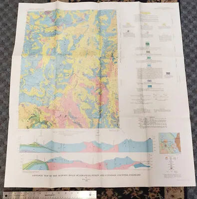 Geological Map; Aspen Colorado; Maroon Bells Vintage Color Mining Geology USGS • $45.93