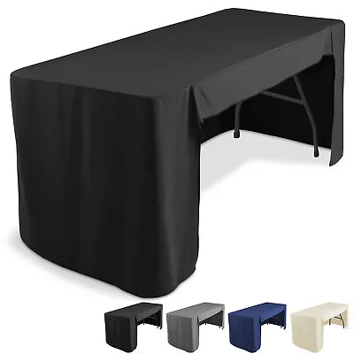 6' Fitted Tablecloth Cover With Open Back For Trade Show/Banquet/DJ Table • $16.99