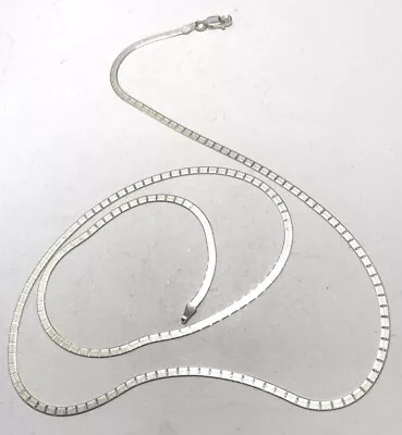 Sterling Silver 925 Herringbone Chain Necklace 24.25-inches GL13 • $25.95