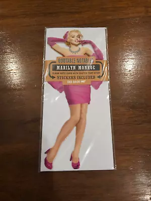 Marilyn Monroe Quotable Notables Blank Die Cut Greeting Card + MM Quote Stickers • $5