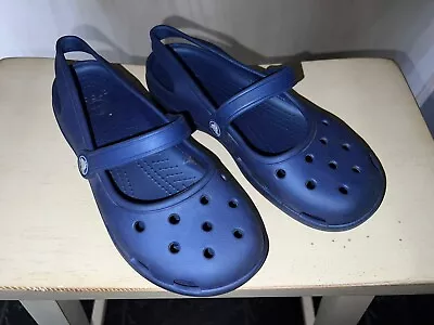 Crocs Mary Jane's Blue Size 8 • $17.99