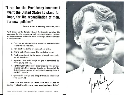 Original  1968 ROBERT KENNEDY US Presidential CAMPAIGN California Primary • $7.99