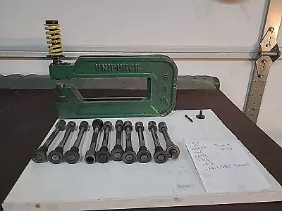 UNIPUNCH 8A 1 1/4 C FRAME PUNCH WITH 8X PUNCH AND DIE COMBOS. CLEAN UNIT (5u) • $150