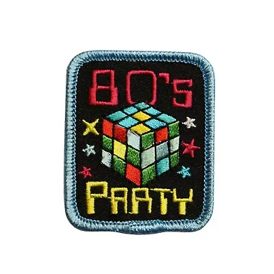 80's Party Embroidered Iron On Patch-Event Celebration Gathering Eighties -119-W • $4.95