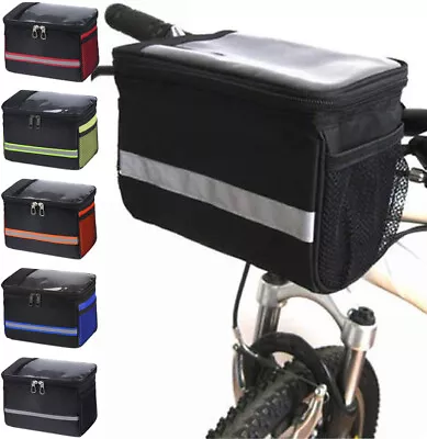 Bike Basket Bag Large Capacity Bike Handlebar Bag Detachable Bicycle Frame Pouch • $8.98