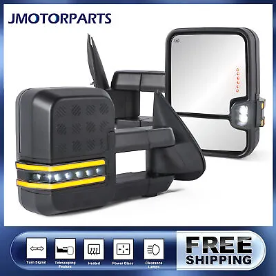 Power Heated Tow Mirrors For 07-13 Chevy Silverado GMC Sierra 1500 2500HD 3500 • $162.96