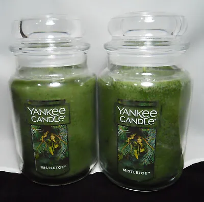 Mistletoe Large Jar 22 Oz Candle -  Lot Of 2 - Yankee Candle • $59.79