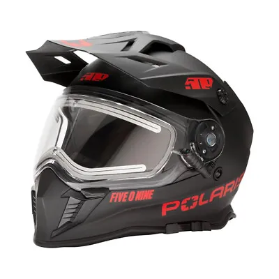 Polaris Red/Black 509 Delta R3L Snowmobile Helmet Fidlock Shield DOT Black/Red • $299.95