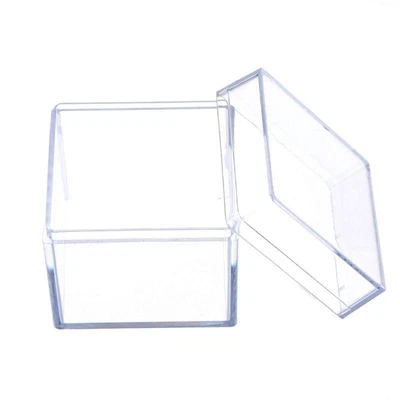 $6.31 • Buy Clear Acrylic 5 Sided Square Food Slime Packaging Box Transparent Container