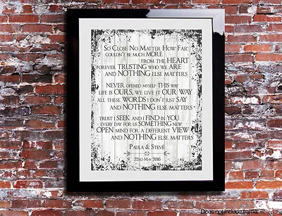 £6.49 • Buy Nothing Else Matters Metallica Wedding Song Personalised Canvas Print Keepsake