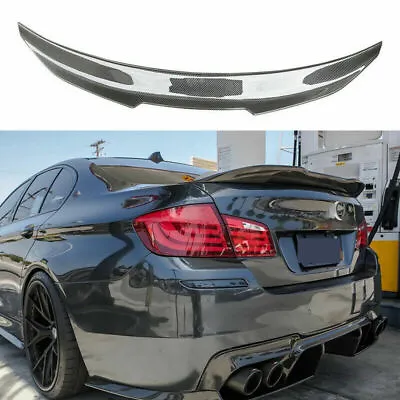 Rear Trunk Spoiler Fits 2011-2016 BMW 5 Series F10 M5 PSM Style Carbon Print • $99.99