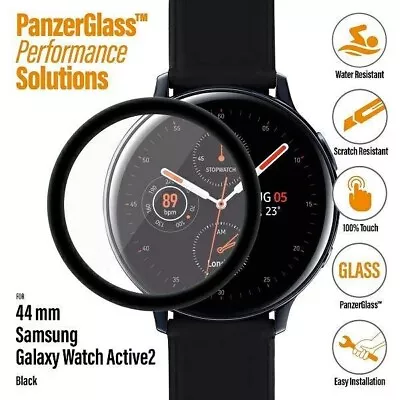 PanzerGlass Screen Protector For Samsung Galaxy Watch Active 2 44MM - Black • $12.75