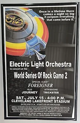 ELO World Series Of Rock Cleveland Stadium Concert Poster 11 X 17 Framed • $21.99