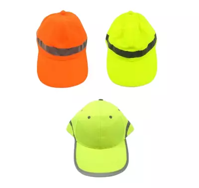 Pro Climate Hi Vis Safety Baseball Cap Mens Womens Reflective Work Hat Yellow • £4.69