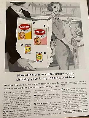 Pablum Baby Food Full Page Vintage Print Ad • $1.99