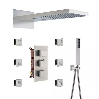 4Function Thermostatic Shower Head CombosRain Shower Panel Tower&Handheld Spray • $483.47