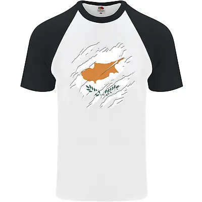 £8.99 • Buy Torn Cyprus Flag Cypriot Day Football Mens S/S Baseball T-Shirt