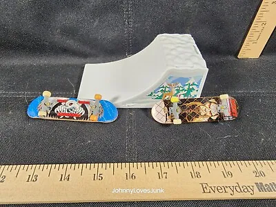 Vintage Tech Deck Mini Skateboards &  Free Ramp.. Tony Hawk/Scott Graffix Boards • $30