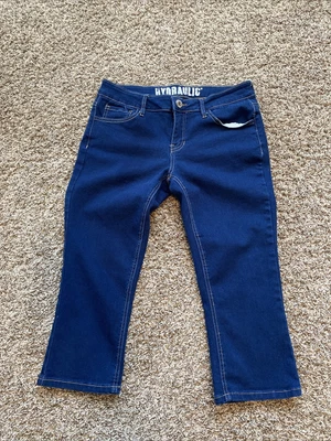 $5 • Buy Hydraulic Womens Lola Curvy Capri Pant Blue Denim Size 11
