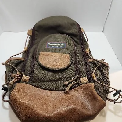 Timberland Leather And Canvas Vintage Backpack • $99