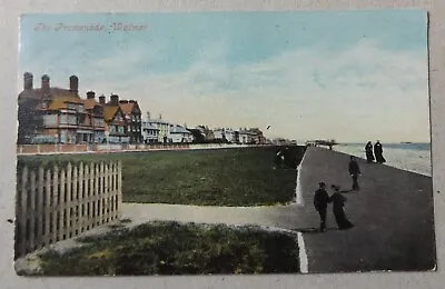 Old Postcard Of The Promenade Walmer In Kent C. 1905. • £3.15