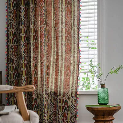 Bohemian Style Colorful Curtains For Kitchen Bedroom And Living Room • £30.96