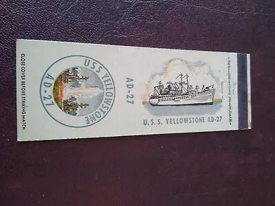 USS Yellowstone AD-27 Destroyer Tender Matchbook Cover USN • $8.48
