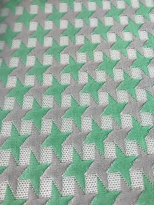 Mint Green Gray Vintage Upholstery Fabric Remnant 68 X43  • $34.99