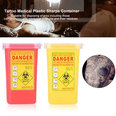Sharps Disposal Bin Needle Waste Box Insulin Syringe Tattoo Travel Medical • £6.36