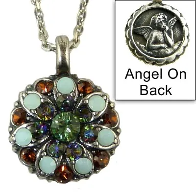 Mariana Guardian Angel Crystal Pendant Necklace 3201  Blue Opal Topaz • $56