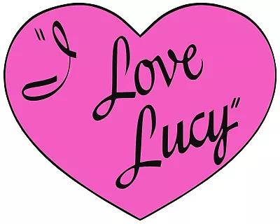 I Love Lucy Pink Heart Logo Iron On Transfer - T-Shirt + Light & Dark Fabrics #4 • $5