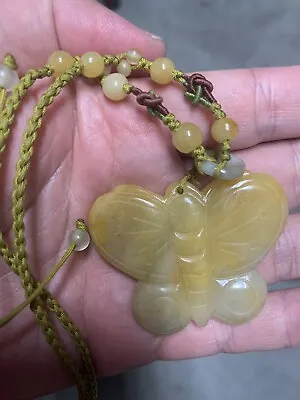 Vintage Hand Carved Jadeite Necklace Perfect Condition  • $19.99