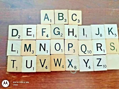 Vintage Rounded Edge Original Scrabble Tiles Varnished *You Pick* Flat Rate Ship • $1