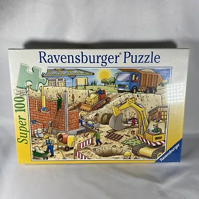 Ravensburger Puzzle Super 100 Construction Site Brand New Sealed 2003 • $29.97