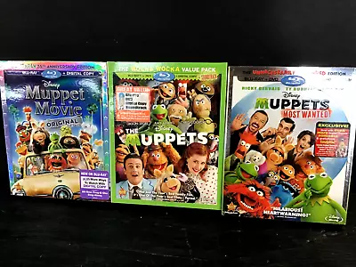 The Muppets Movie The Muppets And Muppets Most Wanted Blu-Ray • $13