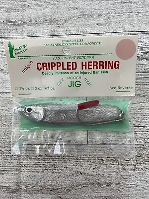 VINTAGE CRIPPLED HERRING 4oz Jig Green Point Pre Luhr Jensen N748 • $12