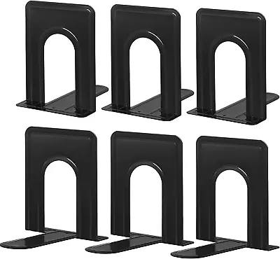 Bookends Metal Bookend For Shelves Non-Skid Book End To Hold Books Black Book • $19.18