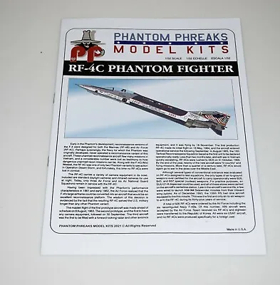 Phantom Phreaks Rf-4c K32/001 ⭐parts⭐ Instruction Booklet 1/32 • $5.47