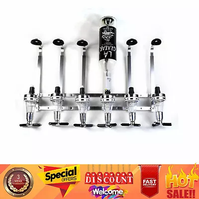 6 Bottle Alcohol Liquor Dispenser Stand Wall Mounted Drink Beer Wine Bar Butler • $32.90