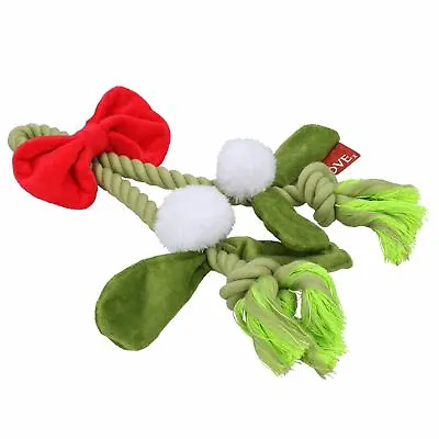 £11.70 • Buy Dog Christmas Gift Mistle-Bow Plush Rope Play Toy Festive Xmas Present
