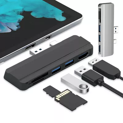 $25.90 • Buy USB Hub 3.0 Docking Station For Microsoft Surface Pro 4/5/6 To USB 3.0 Port
