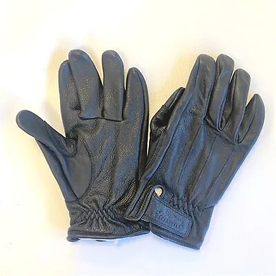 Indian Motorcycle Men's Deerskin Strap Glove Black - 2860661 • $84.99