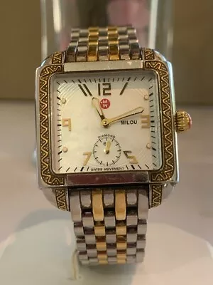 Michele Watches Lady's Wristwatch Milou Diamond Two Tone Stainless S (CJL050270) • $699.99