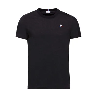 Mens Le Coq Sportif Black Essentials No.9 T-Shirt XL • £18.11