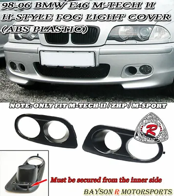 Fits 99-06 BMW E46 M-Tech II Bumper Only H-Style Air Duct Dual Fog Covers (ABS) • $39.99