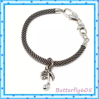 Brighton Beverly Glam Music Fills Heart Note Charm Bracelet 7.25  • $34.50