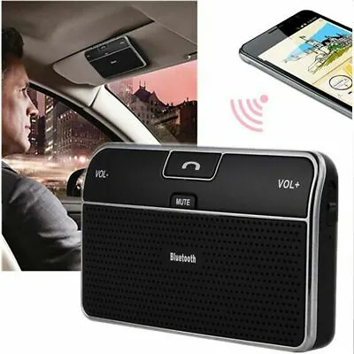 Car Kit Clip Hands Free Multipoint Wireless Bluetooth 4.0 Speakerphone Speaker • $20